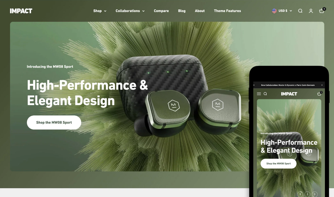 theme shopify premium Impact 
